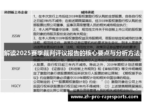 解读2025赛季裁判评议报告的核心要点与分析方法